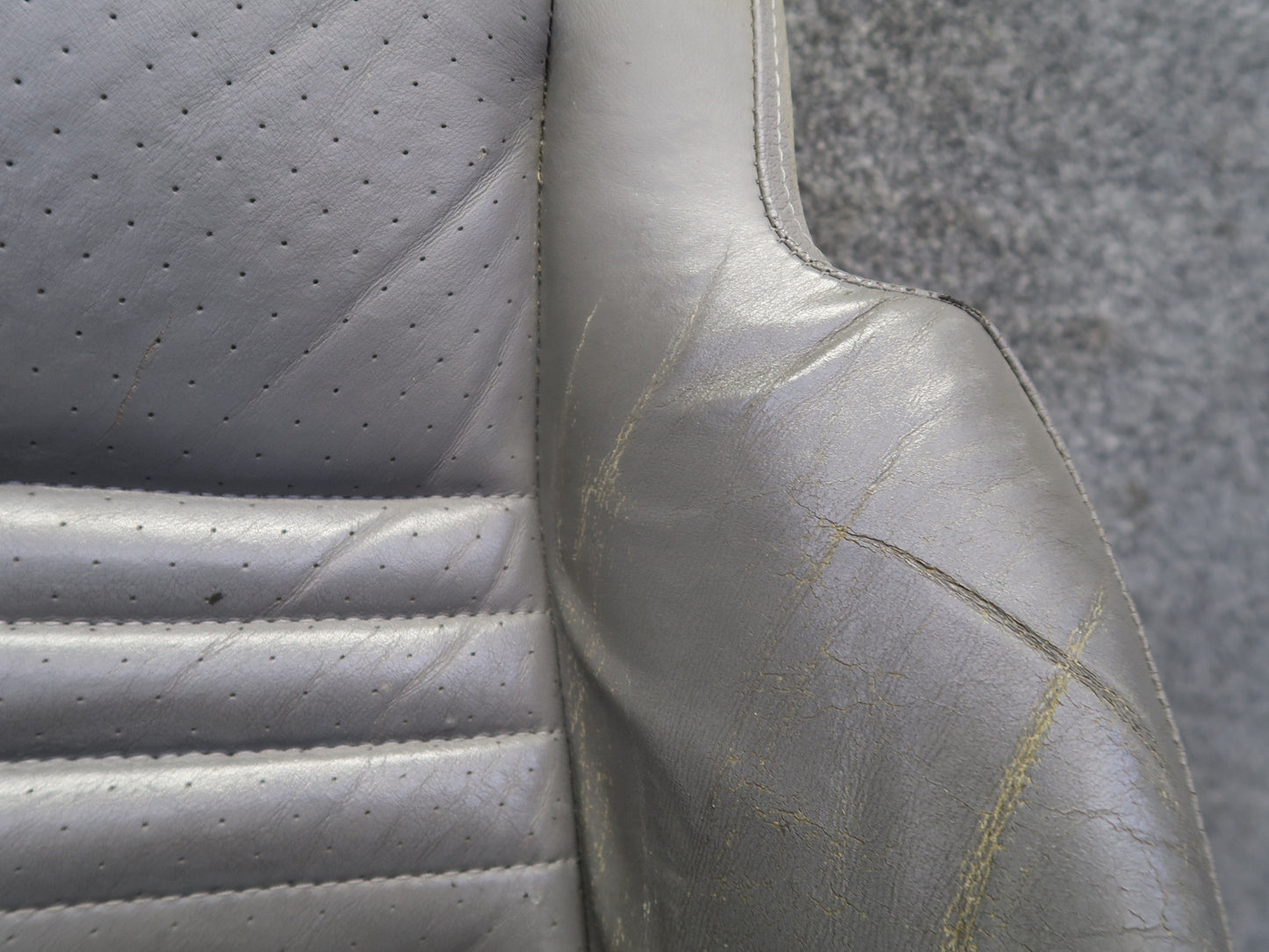 2001-2005 Porsche 911 996 Front Left Side Seat Lower Leather Cushion Gray