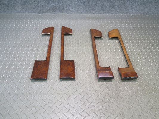 86-91 Mercedes W126 560SEL Set of 4 Door Wood Trim Bezel Cover Panel OEM