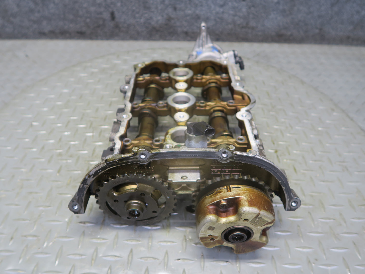 15-18 Porsche Cayenne 958 Hybrid 3.0 Engine Left Cylinder Head Camshafts Rockers