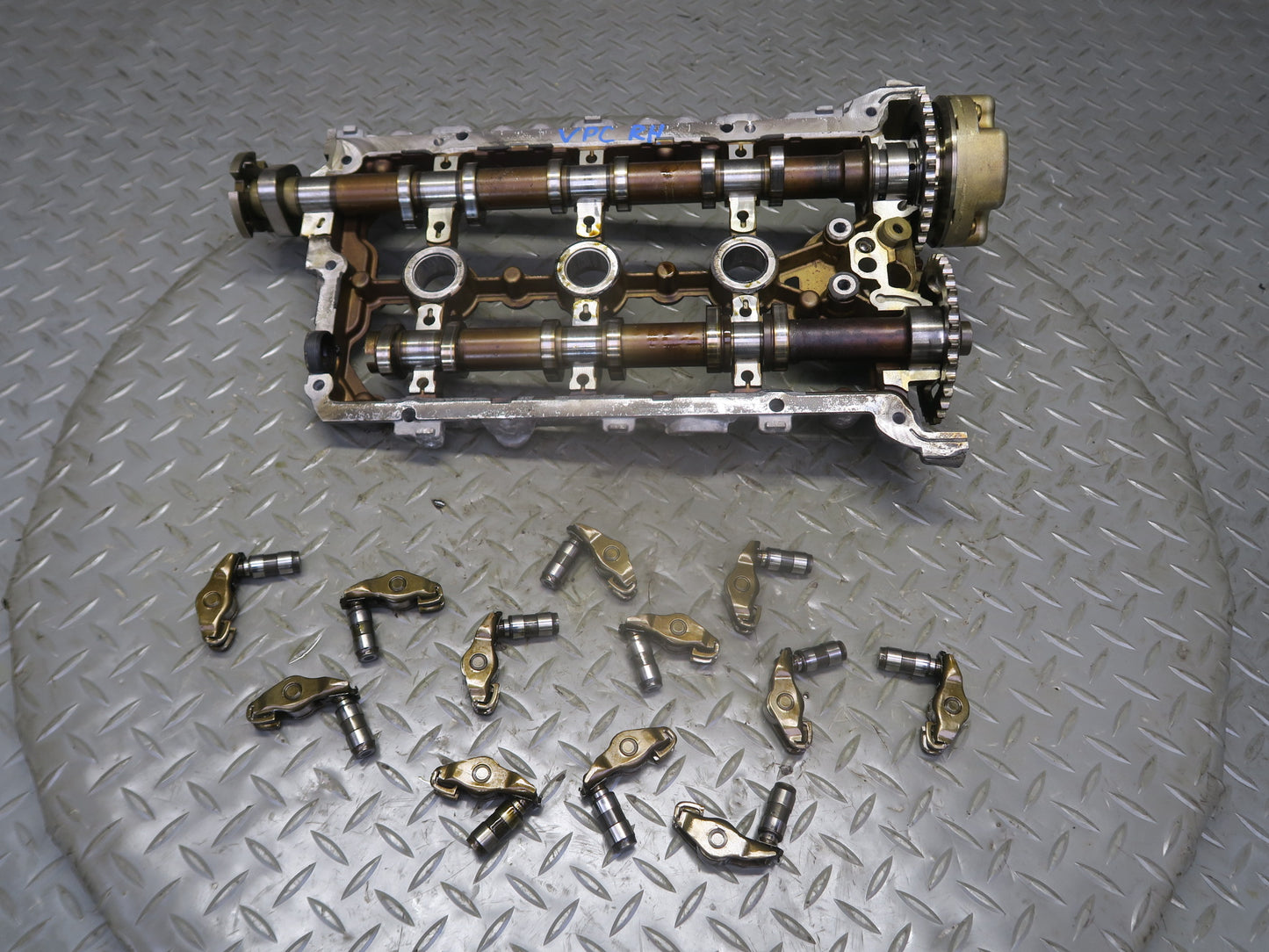 15-18 Porsche Cayenne 958 Hybrid 3.0 Engine Right Cylinder Head Camshafts Rocker