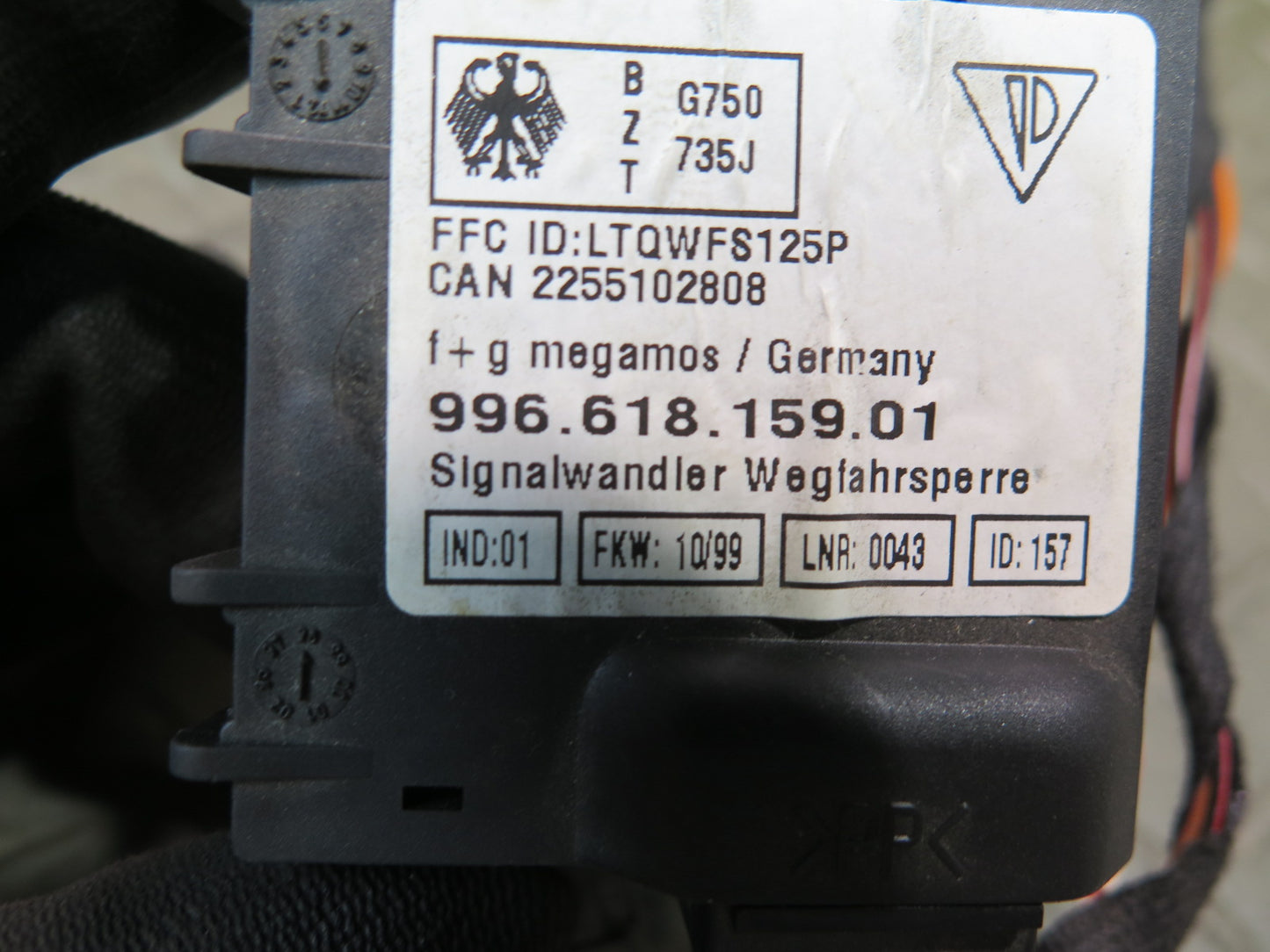 1999-2004 Porsche 911 996 Anti Theft Immobilizer Control Module 99661815901