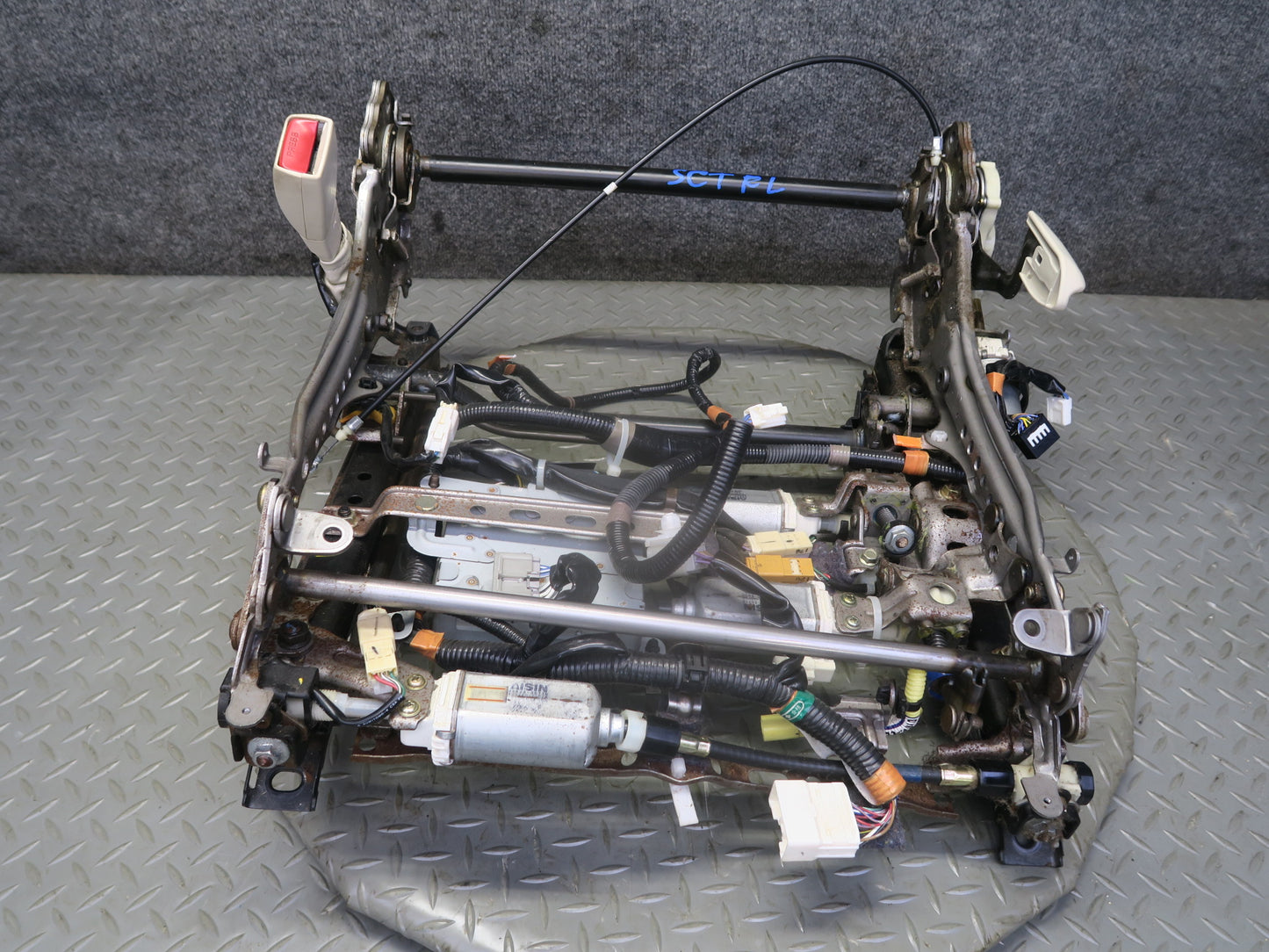 02-05 Lexus UZZ40L SC430 Front Left Seat Track w Motors & Module OEM