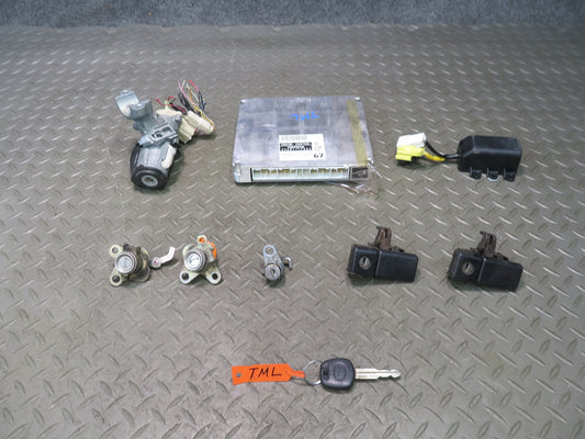00-02 Toyota MR2 Spyder ZZW30L M/T ECU ECM Ignition Glove Door Lock KEY Set OEM