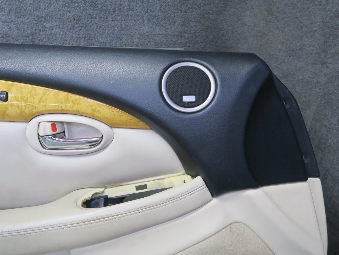 02-05 Lexus SC430 Set of 2 Left & Right Door Interior Trim Cover Panel Ecru OEM