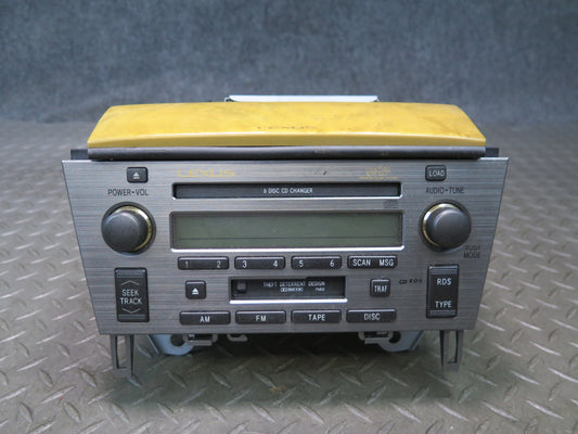 03-05 Lexus Z40 SC430 Radio Cassette CD Player Changer Head Unit w Wood Trim OEM
