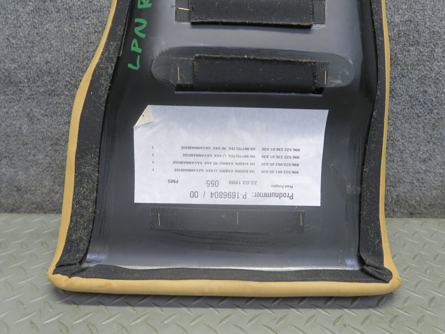 1999-2004 Porsche 911 996 Convertible Rear Left Seat Lower Leather Cushion