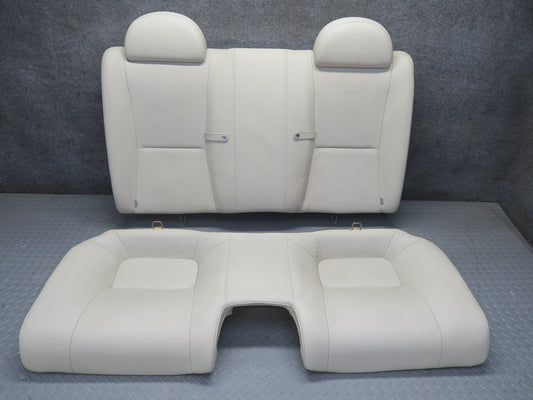 02-05 Lexus UZZ40L SC430 Rear Upper & Lower Leather Seat w Headrest Ecru OEM