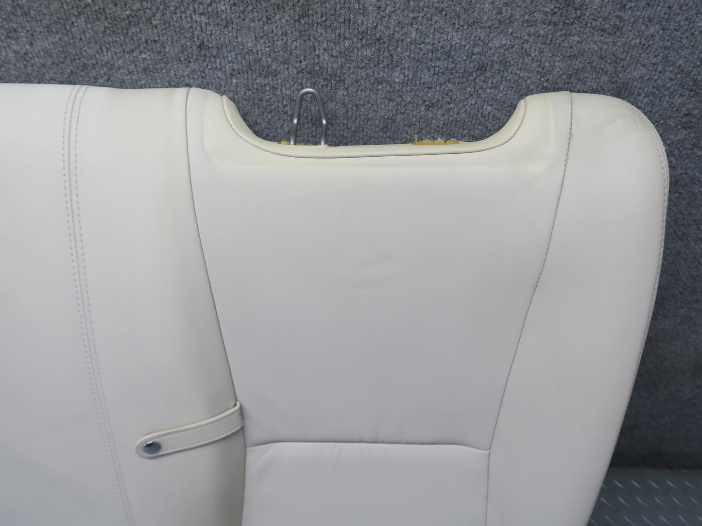 02-05 Lexus UZZ40L SC430 Rear Upper & Lower Leather Seat w Headrest Ecru OEM