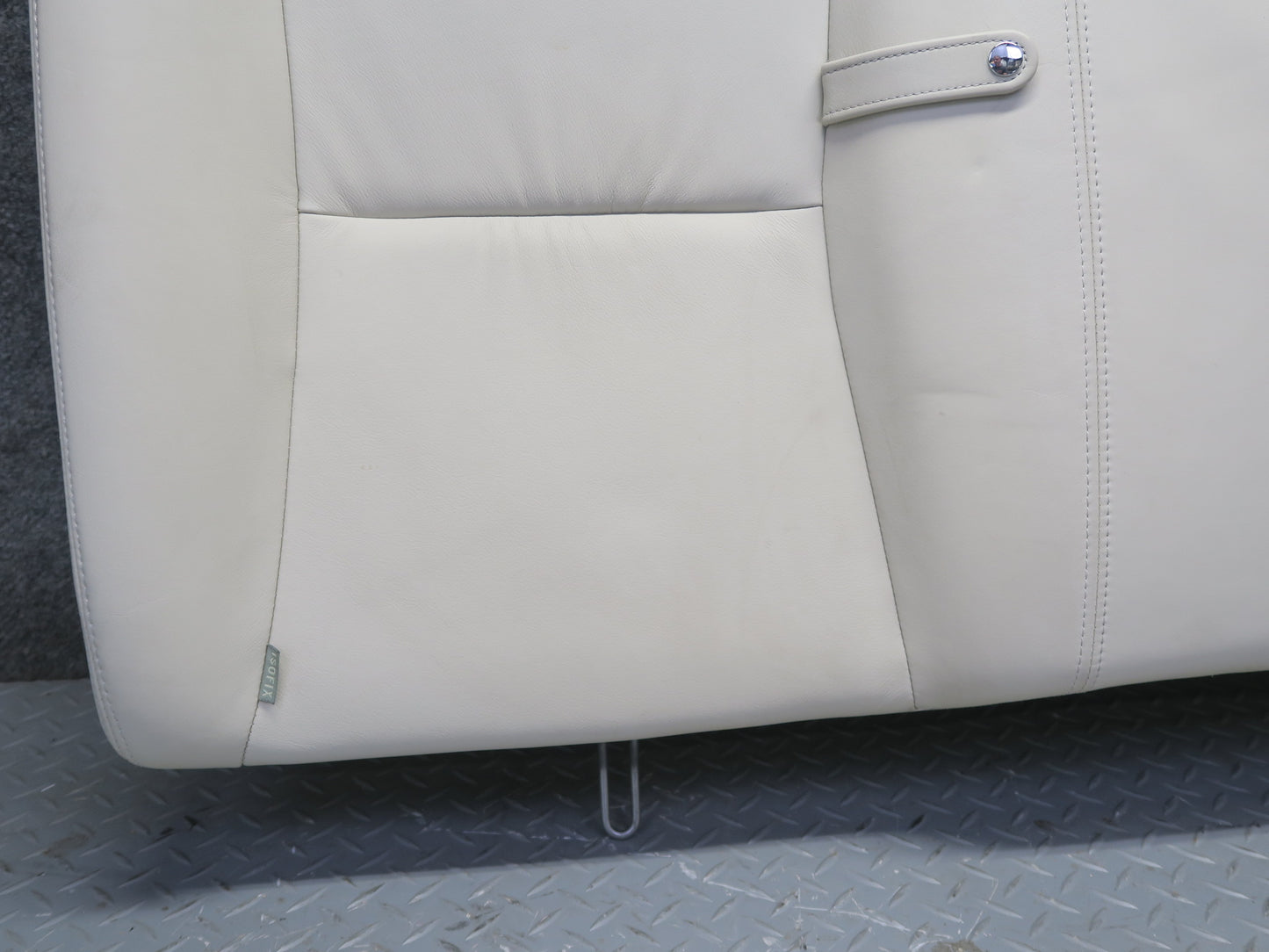 02-05 Lexus UZZ40L SC430 Rear Upper & Lower Leather Seat w Headrest Ecru OEM