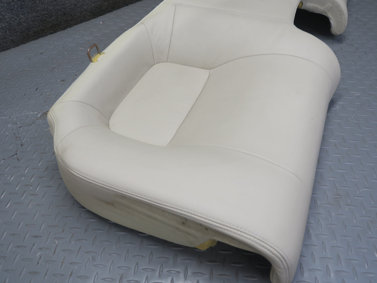 02-05 Lexus UZZ40L SC430 Rear Upper & Lower Leather Seat w Headrest Ecru OEM