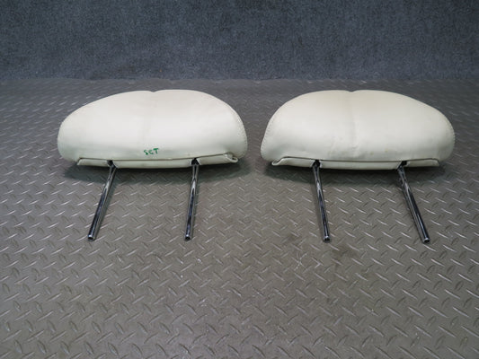 02-05 Lexus UZZ40L SC430 Set of 2 Front Left & Right Seat Headrest Ecru OEM