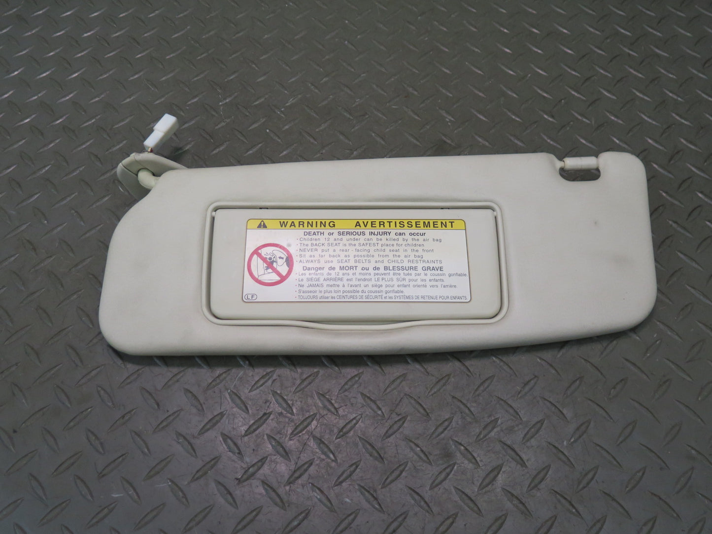 02-05 Lexus SC430 UZZ40L Set of 2 Front Left & Right Sun Visor Beige OEM