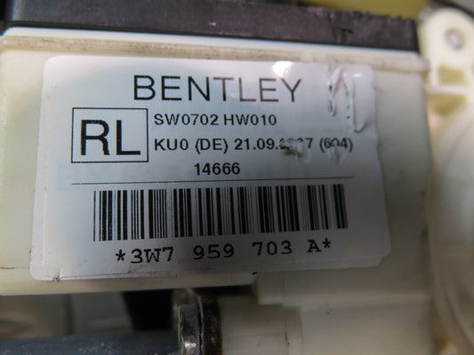 07-10 Bentley Continental GTC Rear Left Quarter Window Regulator w Motor