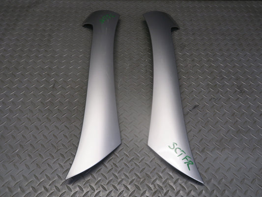 02-10 Lexus Z40 SC430 Set 2 Exterior Windshield A Pillar Trim Cover Silver OEM