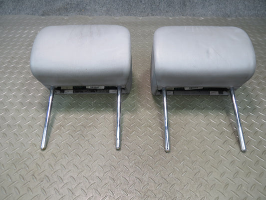 01-06 BMW E46 330CI Convertible Rear Left & Right Leather Headrest Gray OEM