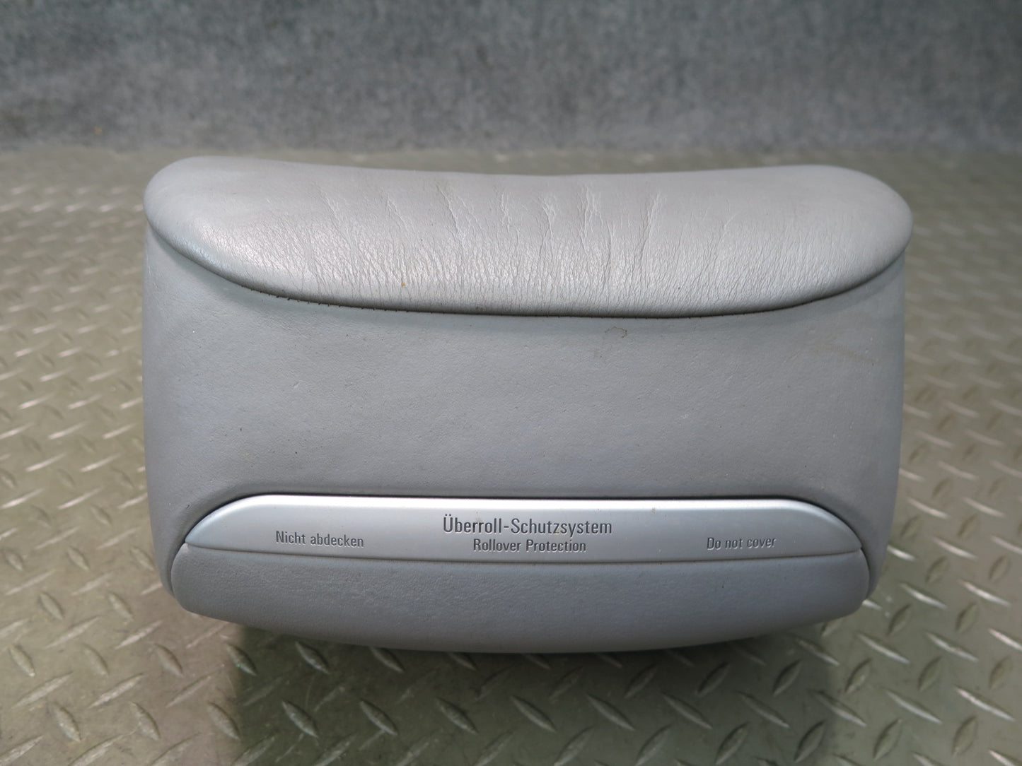 01-06 BMW E46 330CI Convertible Rear Left & Right Leather Headrest Gray OEM