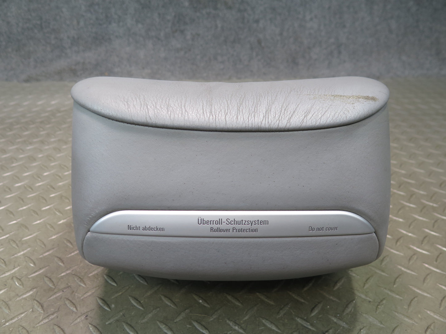 01-06 BMW E46 330CI Convertible Rear Left & Right Leather Headrest Gray OEM