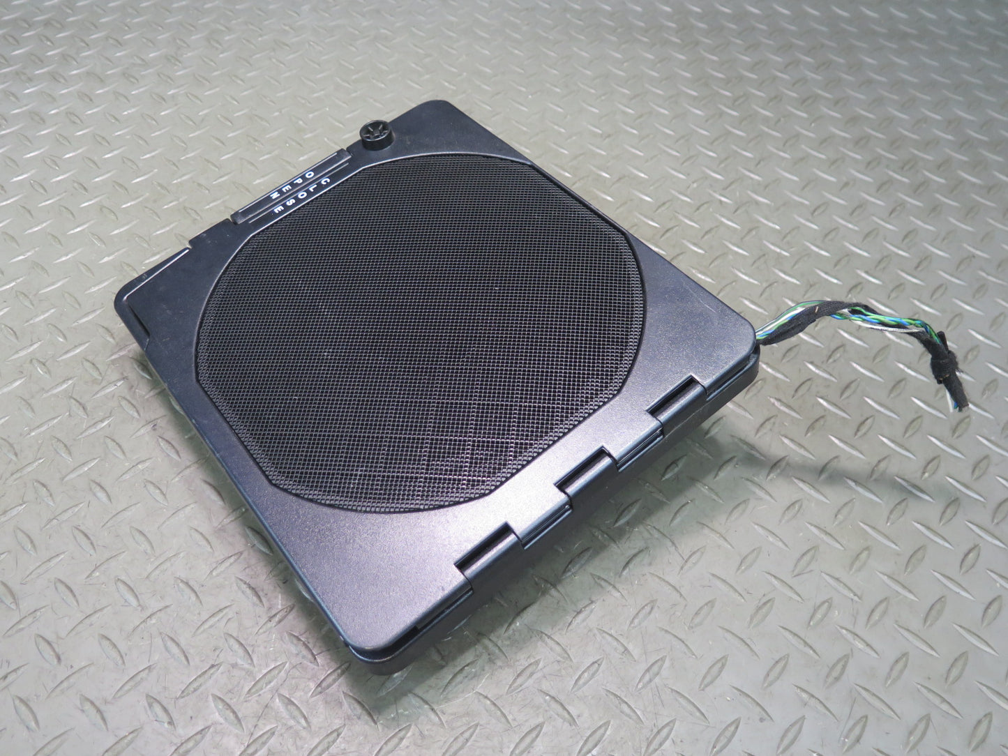 01-06 BMW E46 330ci Convertible Rear Subwoofer Speaker w Cover Black OEM