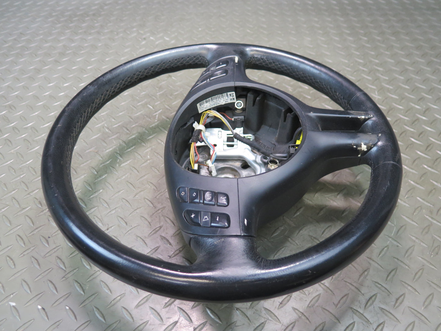 01-06 BMW E46 330ci 3-SPOKE Leather Sport Steering w Controls Black OEM