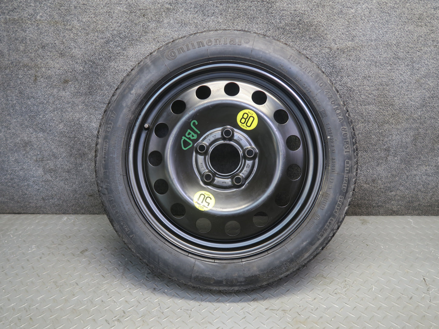 01-06 BMW E46 330Ci R17 17" Spare Tire Wheel 17x3.5J ET30 125/80 6750007 OEM