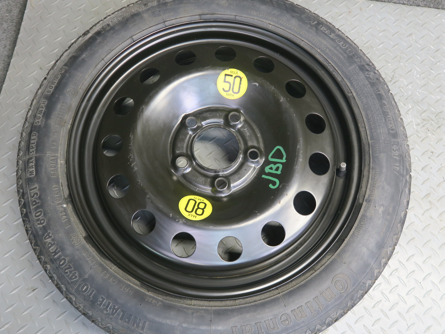 01-06 BMW E46 330Ci R17 17" Spare Tire Wheel 17x3.5J ET30 125/80 6750007 OEM