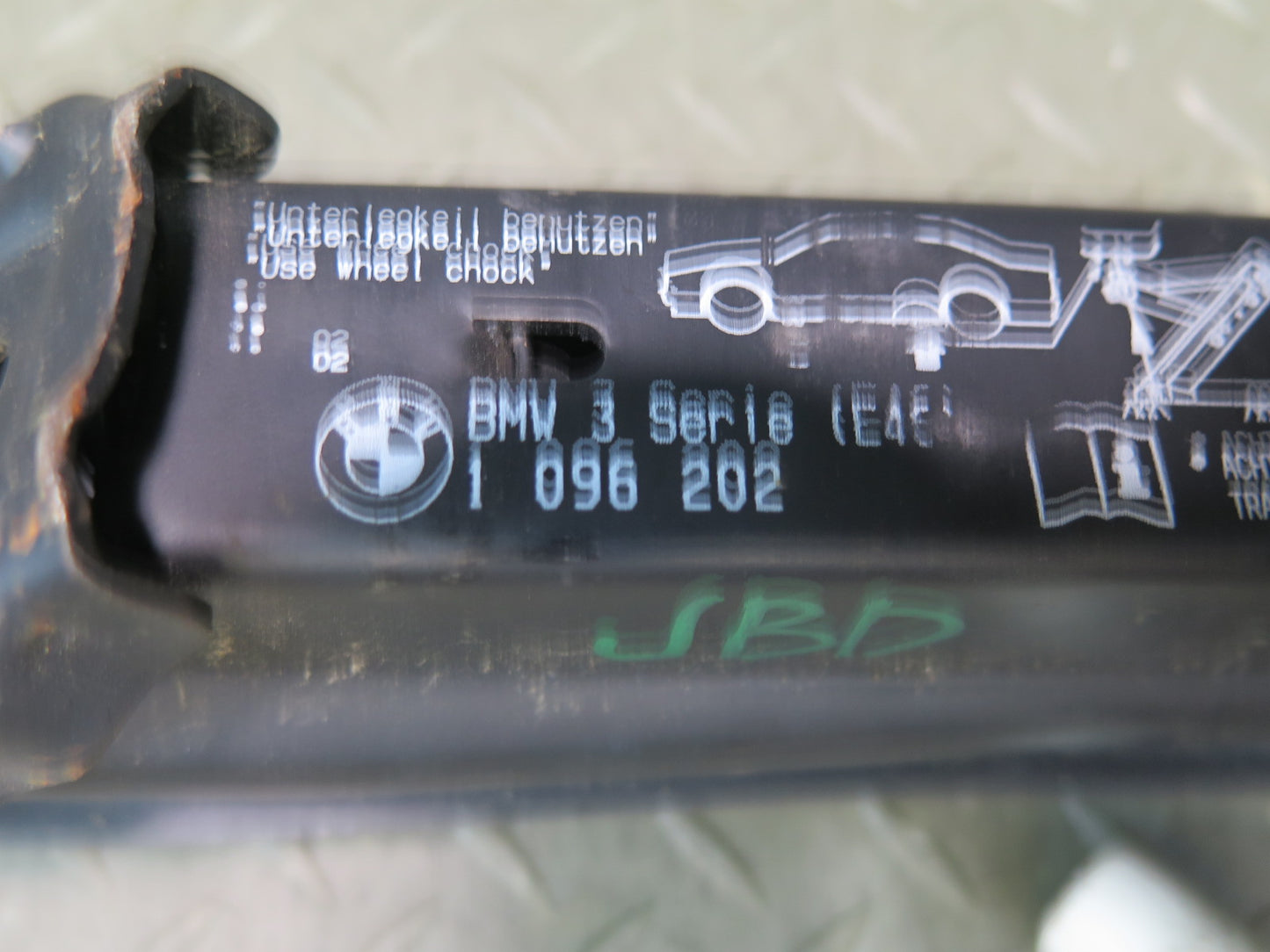 01-06 BMW E46 330i Emergency Spare Tire Lift Jack 1096202 OEM