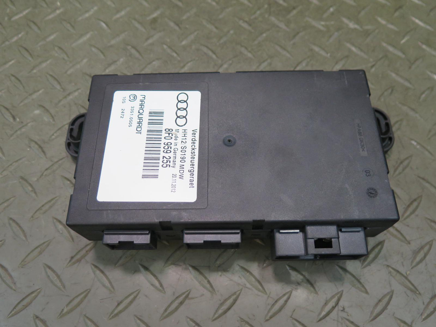 10-17 Audi RS5 8F7 Convertible Folding TOP Roof Control Module 8F0959255 OEM