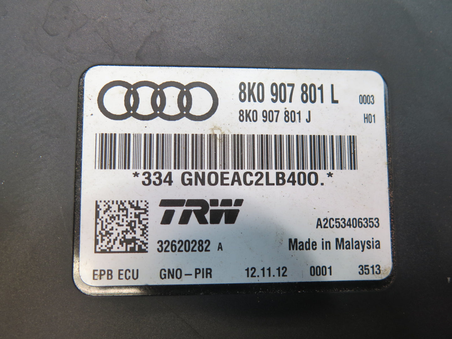 13-16 Audi A4 S5 A5 S5 RS5 8F7 Parking Brake Control Module Unit 8K0907801L OEM