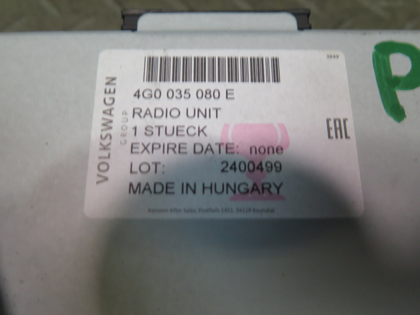 2013 Audi A5 S5 RS5 8F7 Trunk Radio Reciever Control Module 4G0035080E OEM