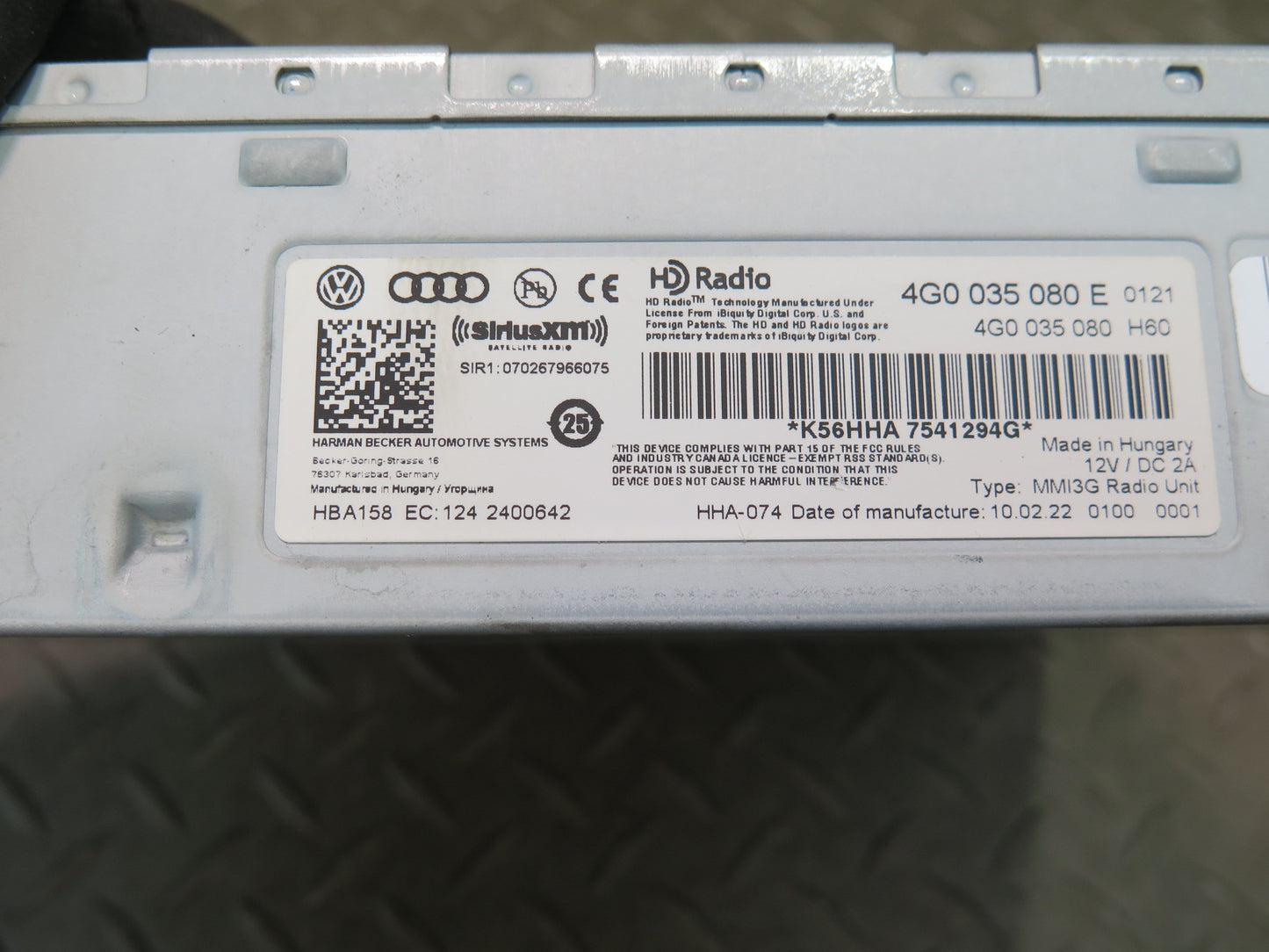2013 Audi A5 S5 RS5 8F7 Trunk Radio Reciever Control Module 4G0035080E OEM
