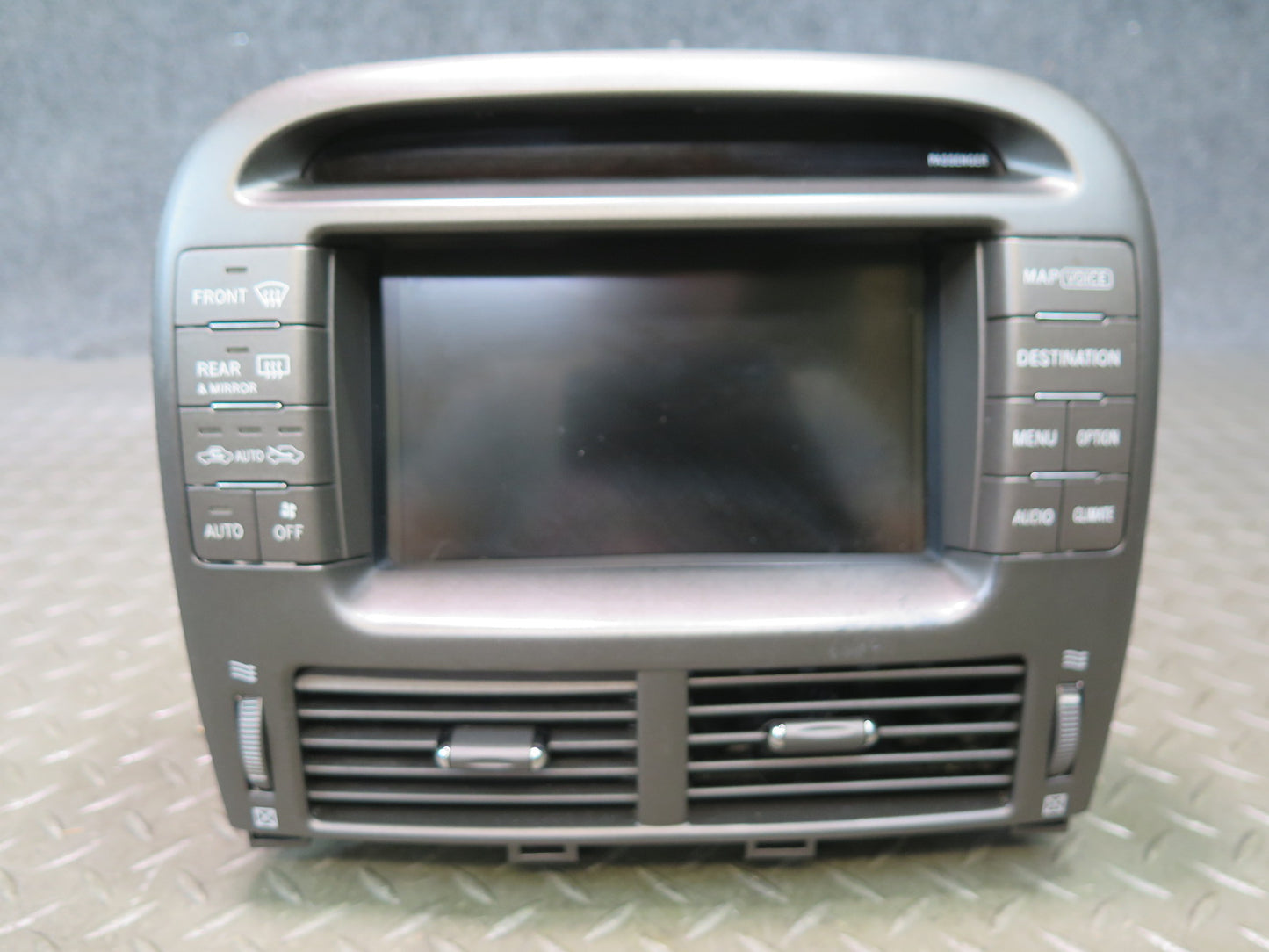 04-06 Lexus LS430 Dash Navigation Information Display Screen w Air Vent OEM