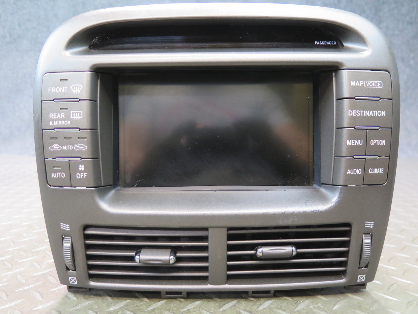 04-06 Lexus LS430 Dash Navigation Information Display Screen w Air Vent OEM