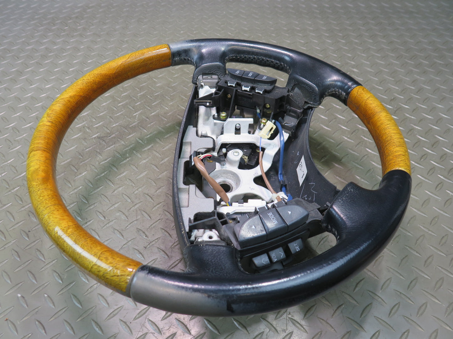04-06 Lexus UCF30L LS430 Leather Wood Steering Wheel w Controls OEM