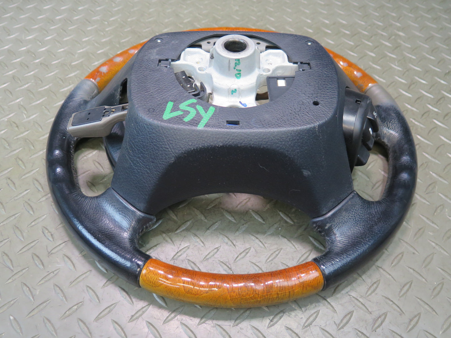 04-06 Lexus UCF30L LS430 Leather Wood Steering Wheel w Controls OEM