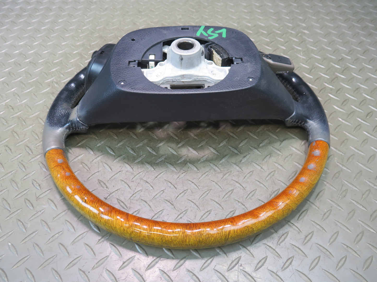 04-06 Lexus UCF30L LS430 Leather Wood Steering Wheel w Controls OEM
