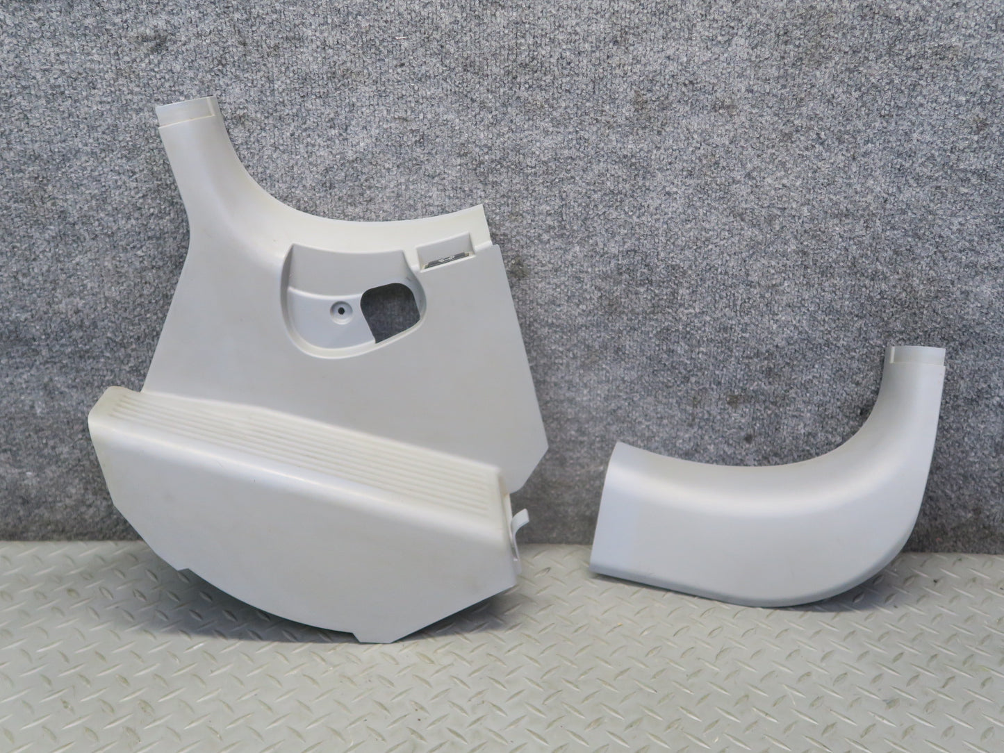 01-06 BMW E46 330ci Coupe Conv Left Footrest Right Kick Trim Panel Set Gray OEM