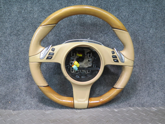 2010-2016 Porsche Panamera 970 Leather Wood Heated Steering w Controls