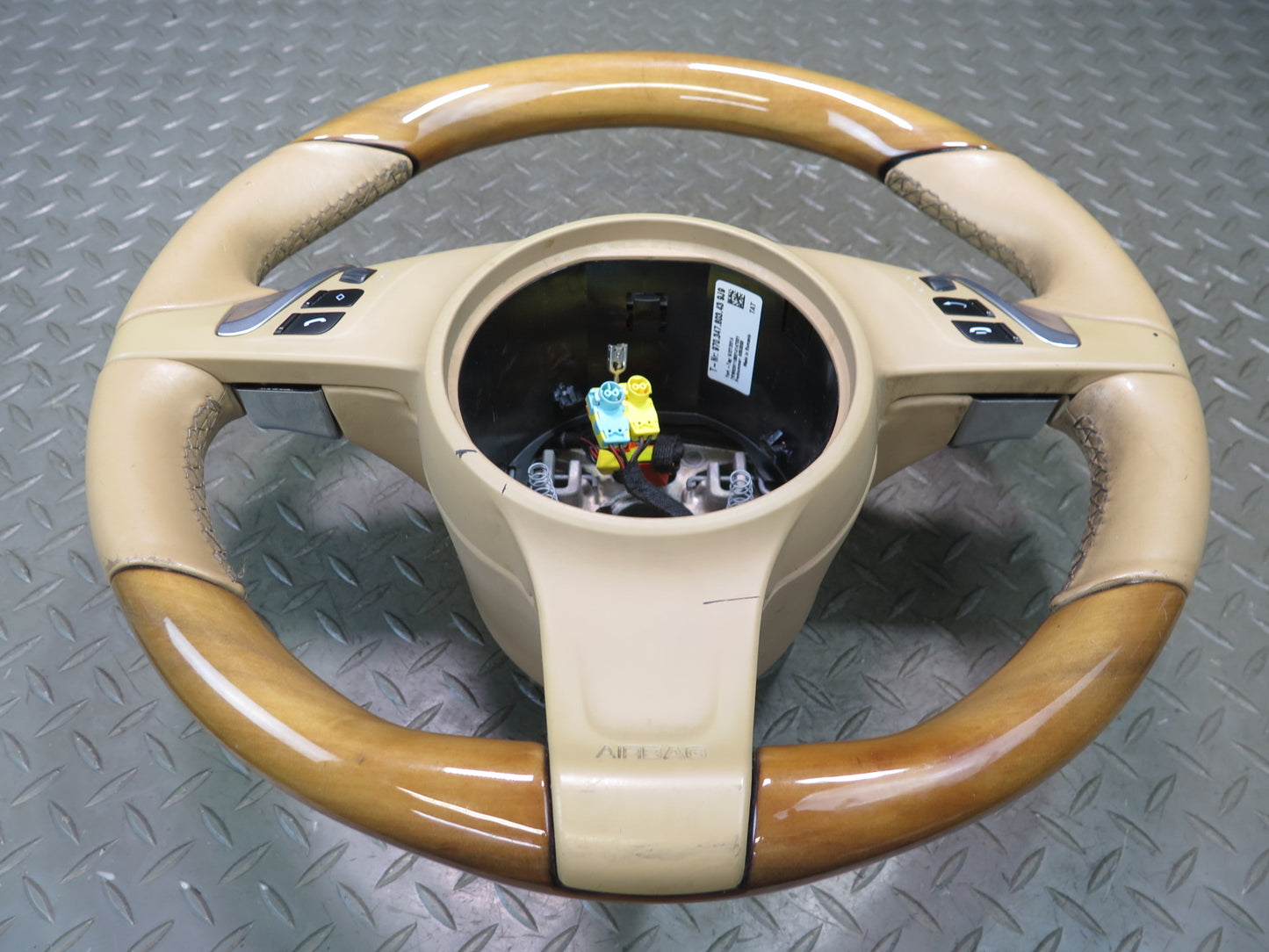 2010-2016 Porsche Panamera 970 Leather Wood Heated Steering w Controls