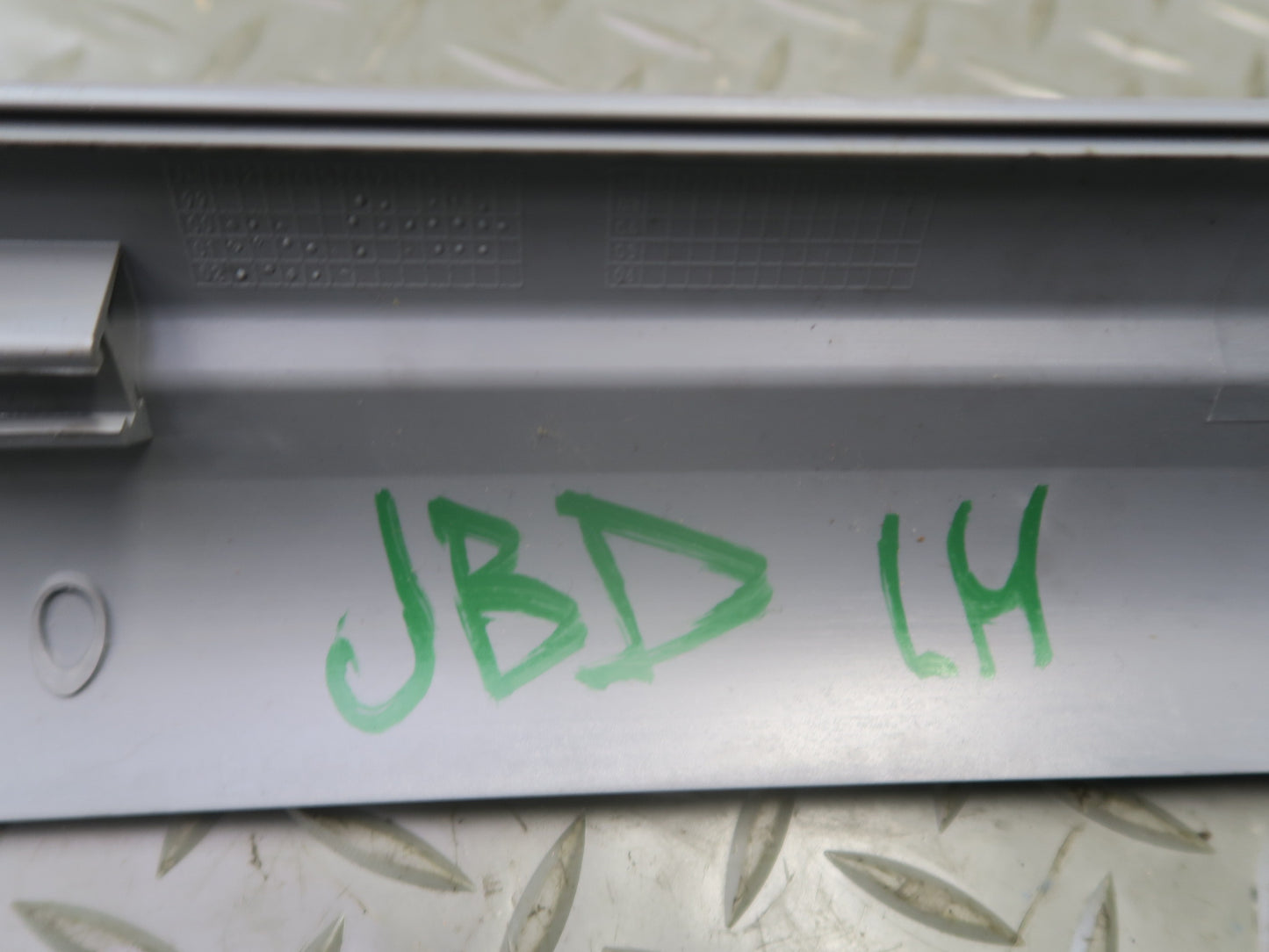 01-06 BMW E46 330CI Convert Set of 2 Door Scuff Sill Plate Trim Cover Gray OEM