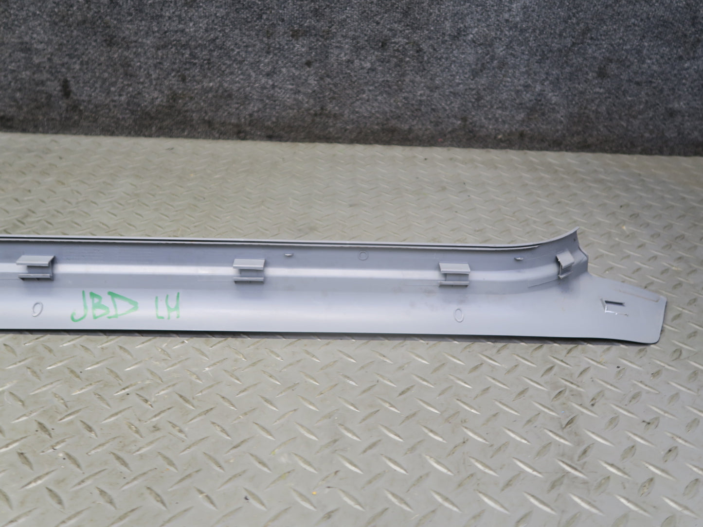 01-06 BMW E46 330CI Convert Set of 2 Door Scuff Sill Plate Trim Cover Gray OEM