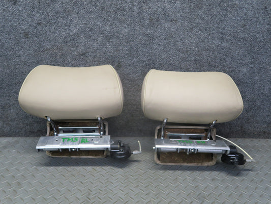 94-99 Mercedes W140 Set of 2 Rear Left & Right Seat Leather Headrest OEM