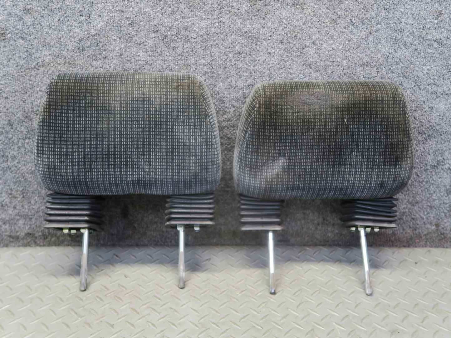 85-89 Toyota MR2 AW15 Set of 2 Front Left & Right Velour Seat Headrest Blue OEM