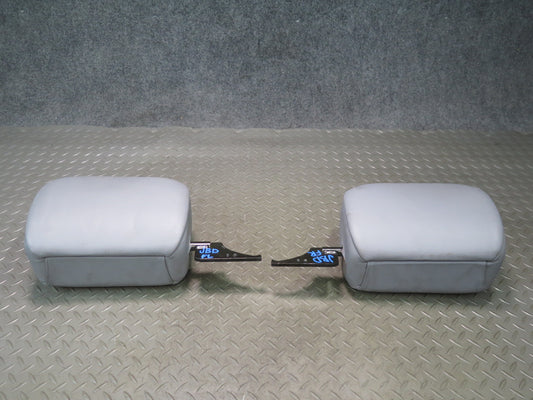 01-06 BMW E46 330ci Convertible Set of 2 Front Leather Seat Headrest Gray OEM