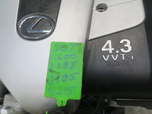 02-10 Lexus UZZ40L SC430 4.3L 3UZFE VIN N 5th Digit Engine Motor 122K Miles OEM