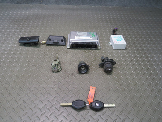 2002 BMW E46 330ci M54 Conv ECU Immo Ignition Door Trunk Glove Lock KEY Set OEM