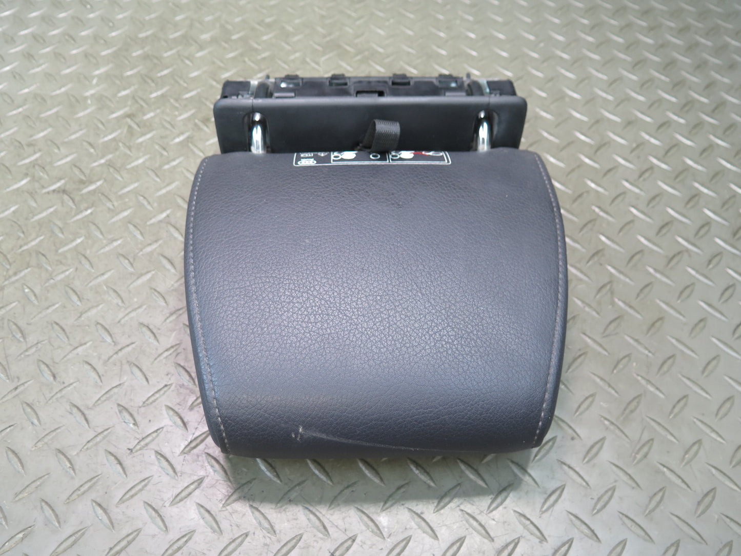 12-15 Audi Q7 4L Rear Left Second ROW Seat Headrest Imitation Leather Black OEM