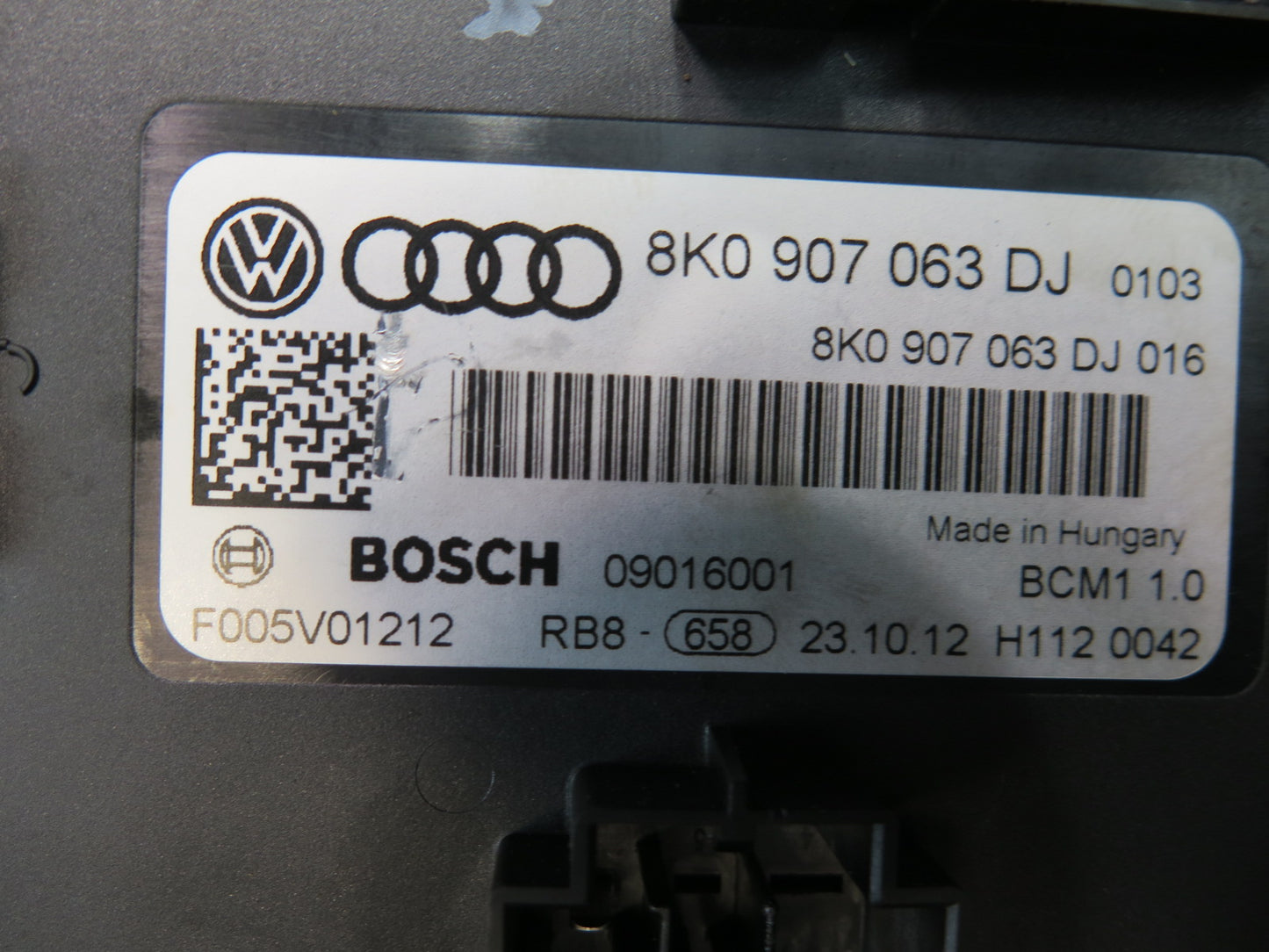 13-15 Audi RS5 8F7 Convertible Body Control Module BCM 8K0907063DJ OEM