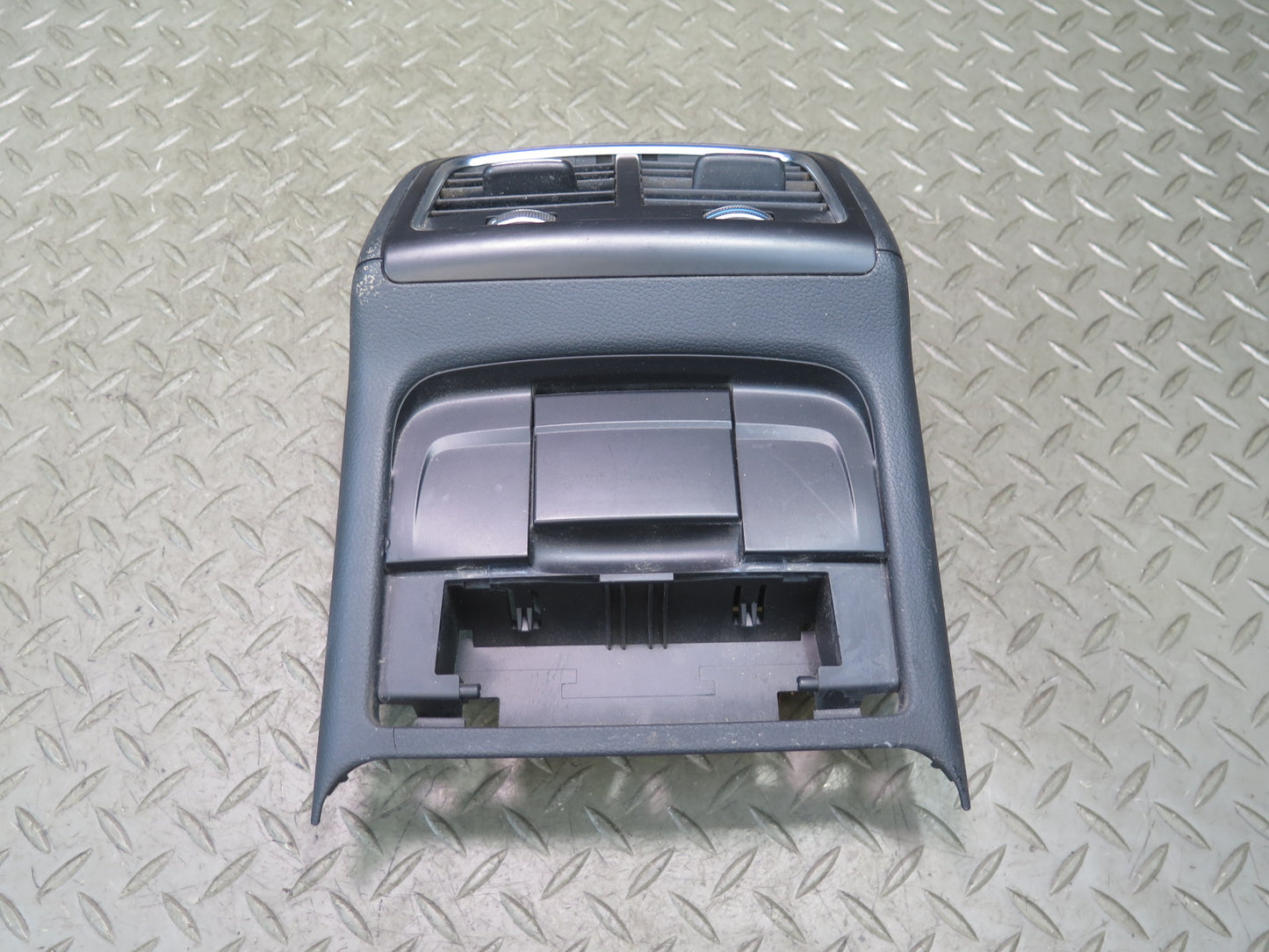 13-15 Audi RS5 8F7 Rear Center Console A/C Heater Air Vent w Trim Black OEM