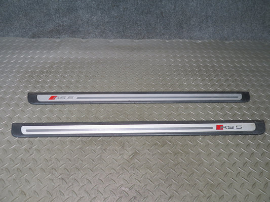 13-15 Audi RS5 8F7 Set of 2 Left & Right Door Scuff Sill Plate Trim Panel OEM