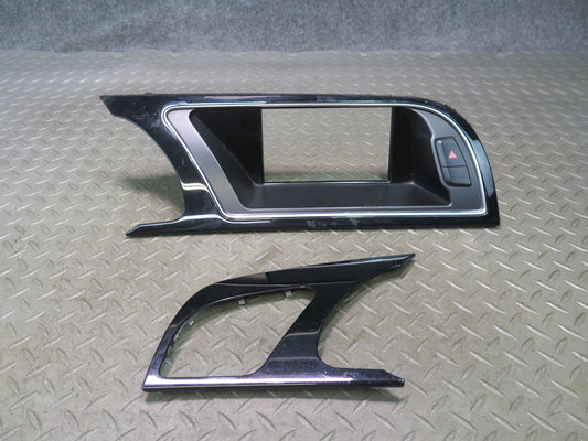 13-15 Audi 8F7 RS5 Convert Dash Left Air Vent & Center Display Trim Set of 2 OEM